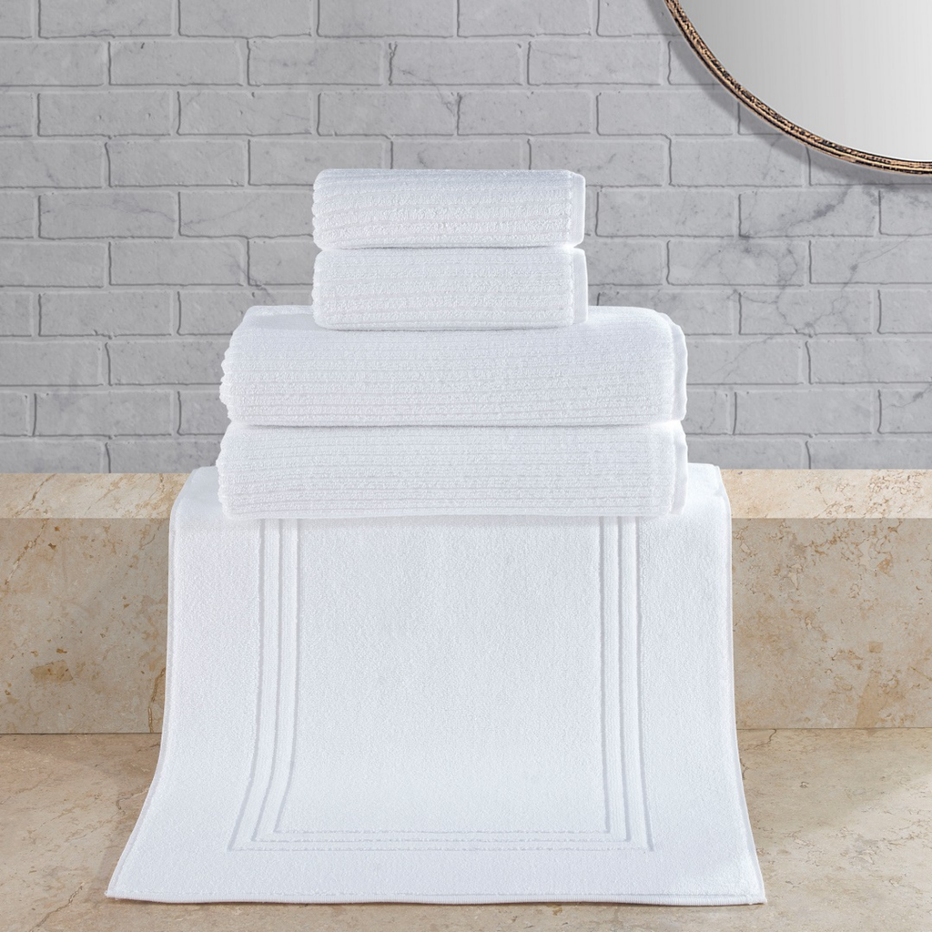 Desenli Banyo Havlu Seti - Otel Tipi